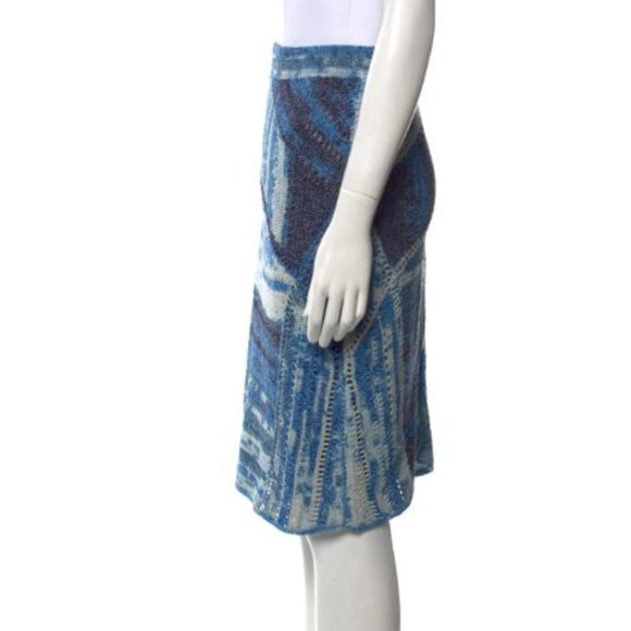 Rag & Bone Jasmin Blue Crochet Mosaic Skirt  - Size L - Picture 2 of 11
